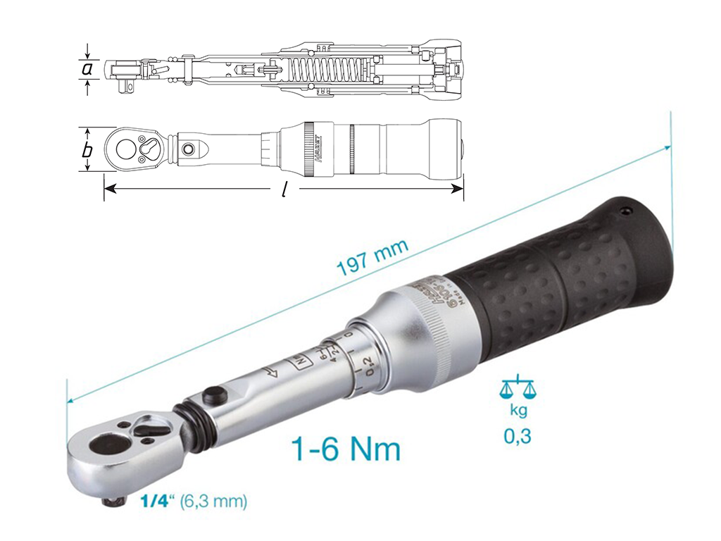 Hazet 6106-1CT endüstriyel tork anahtarı