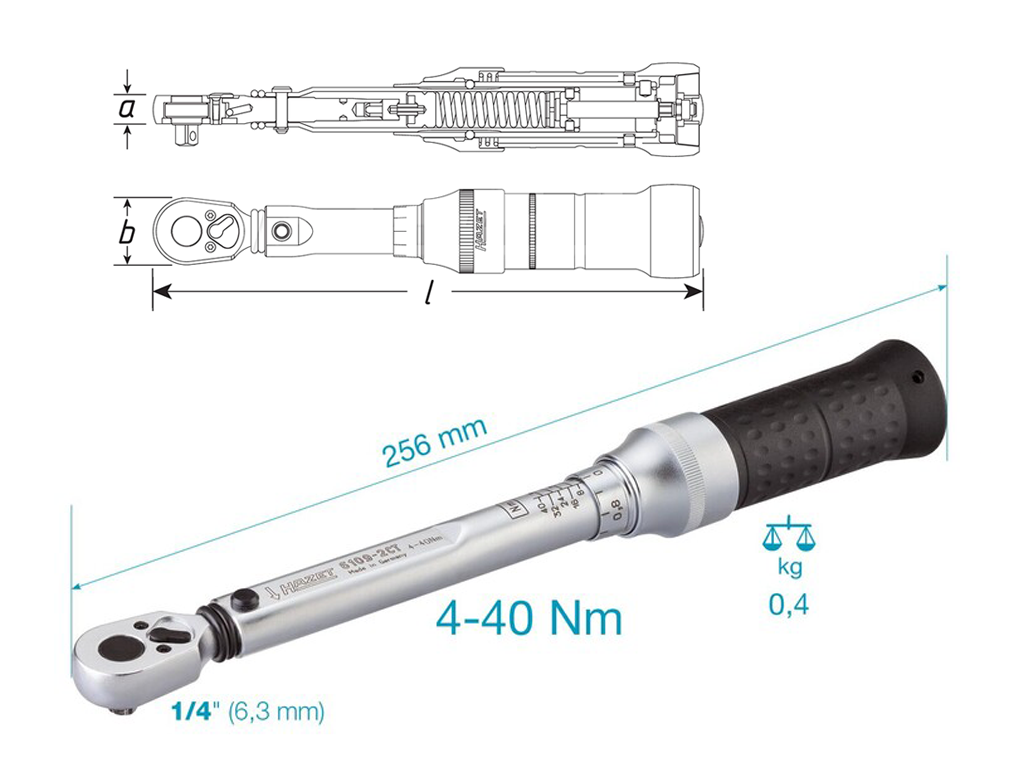 Hazet 6109-2CT endüstriyel tork anahtarı