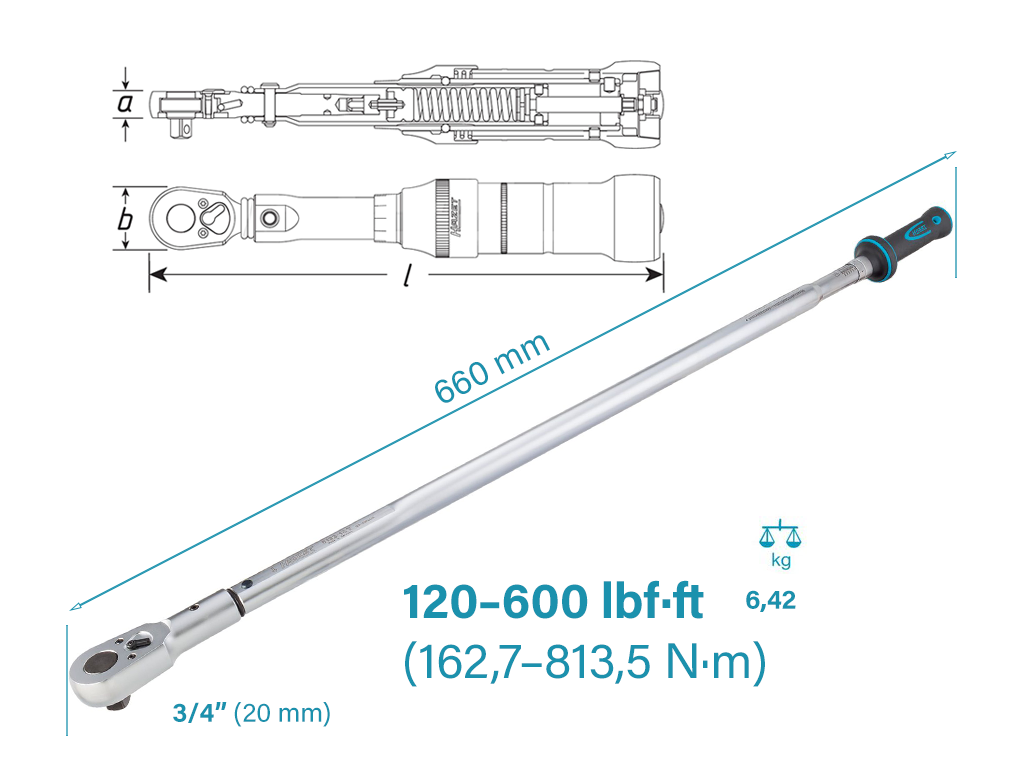 Hazet 6132-1CT endüstriyel tork anahtarı