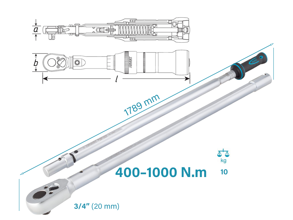Hazet 6150-1CT endüstriyel tork anahtarı